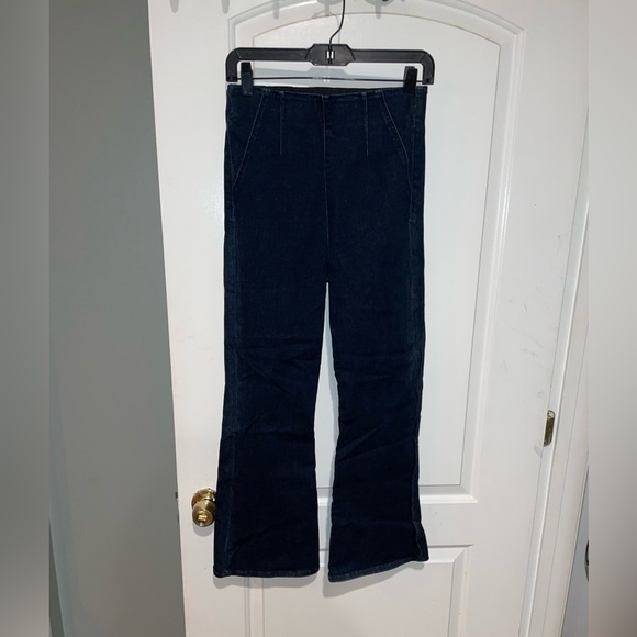 Veronica Beard Crosbie Wide Straight (Flare) Crop Leg High Rise Jeans 👖 Small - Picture 11 of 16